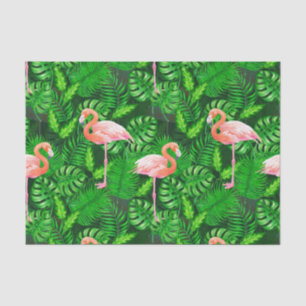 Flamingo tropisches Aquarell Seidenpapier