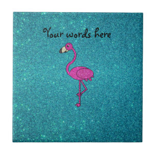 Flamingo-Türkis-Glitter des Glitzer rosa Fliese
