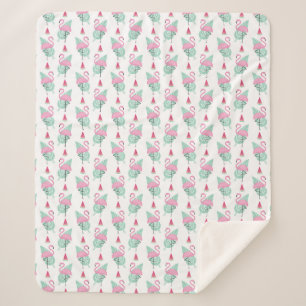 Flamingo-u. Wassermelone-Pastell-Muster Sherpadecke