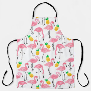 Flamingo und Ananas: Tropisches Set. Schürze