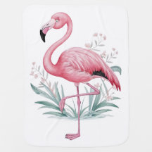 Flamingo und Blume