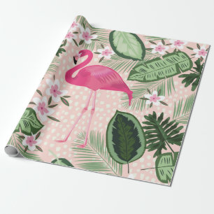 Flamingo und Palmen nahtlos Muster illustrat Geschenkpapier