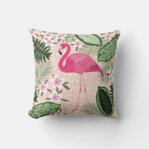 Flamingo und Palmen nahtlos Muster illustrat Kissen