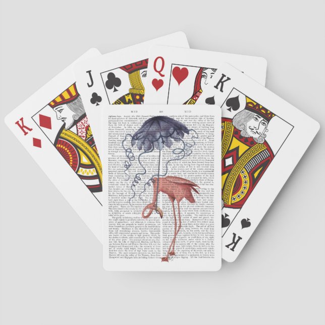 Flamingo und Parasol Spielkarten (Rückseite)