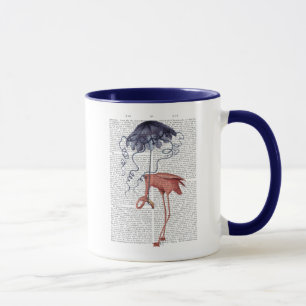 Flamingo und Parasol Tasse