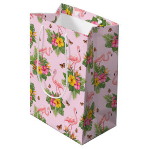 Flamingo und Schmetterlinge 1 Mittlere Geschenktüte