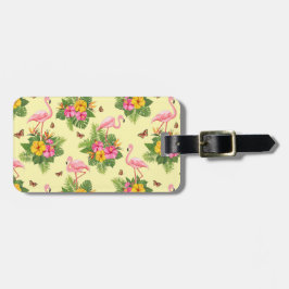 Flamingo und Schmetterlinge 2 Gepäckanhänger