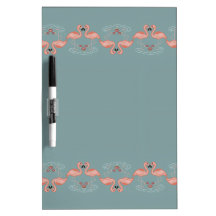 Flamingo und Seerosenblätter