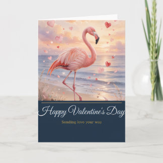 Flamingo Valentinstagskarte - Grußkarte Karte