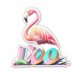 Flamingo verwandelt Ihren Raum mit Stickern Aufkleber