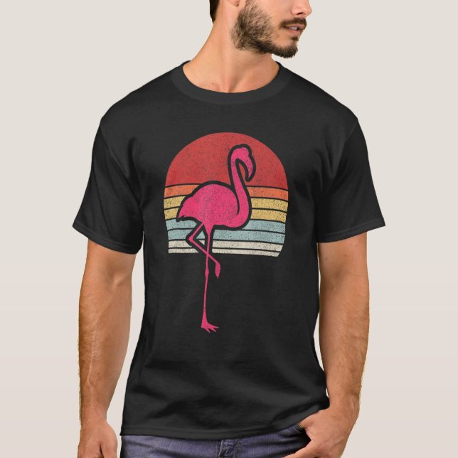 Flamingo Vintag Retro Flamingo T-Shirt (Vorderseite)