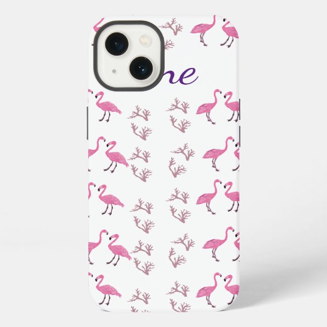 Flamingo Vögel iPhone Hülle (Rückseite)