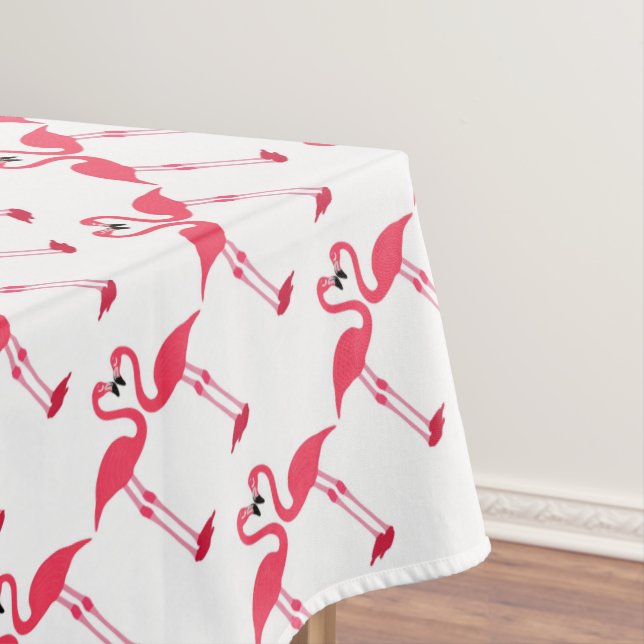 Flamingo-Vögel-Liebe- Tischdecke (Beispiel)
