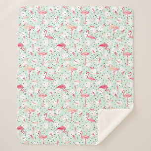 Flamingo-Vogel mit Federn Sherpadecke