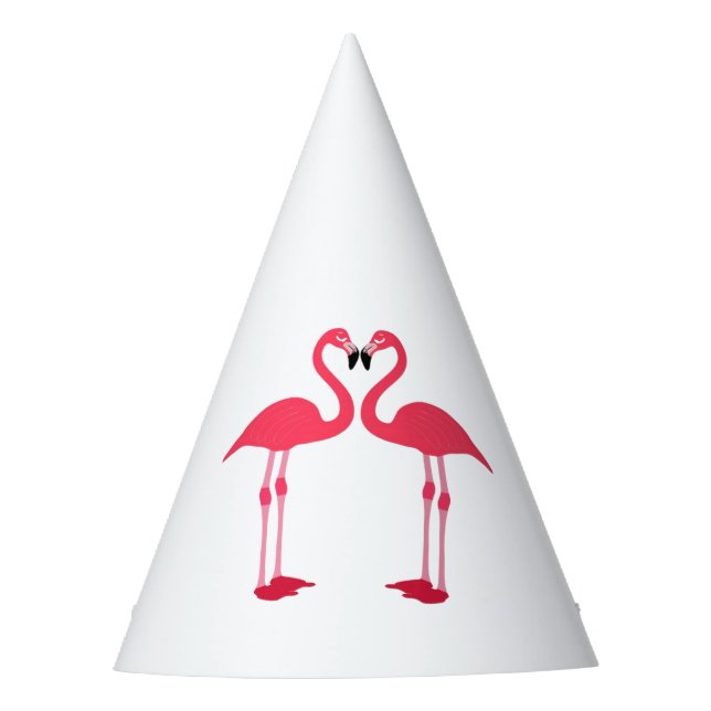 Flamingo-Vögel Partyhütchen (Vorderseite)