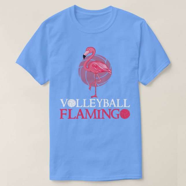 Flamingo Volleyball Geschenk für Ball Liebhaber Gi T-Shirt (Design vorne)