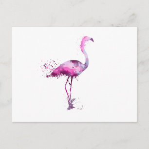Flamingo Wall Art Pink Print Poster Postkarte