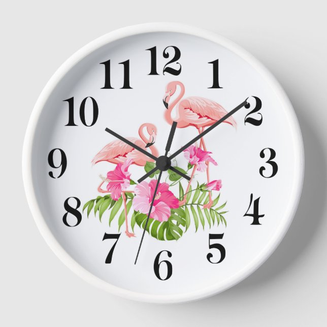 Flamingo Wall Clock Uhr (Vorderseite)