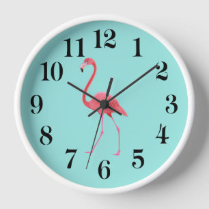 Flamingo Wanduhr