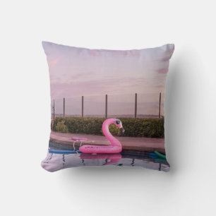 Flamingo Wasserflur im Schwimmbad Kissen