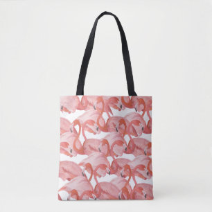Flamingo Watercolor: Nahtloses Muster Tasche