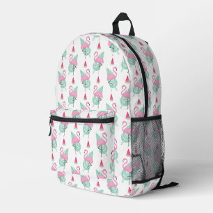 Flamingo & Watermelon Pastel Pattern Bedruckter Rucksack