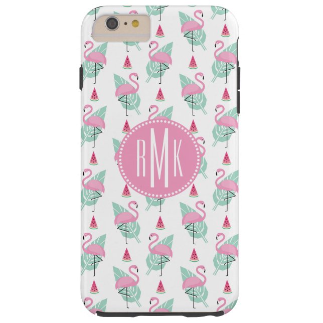 Flamingo & Watermelon Pastel Pattern Case-Mate iPhone Hülle (Rückseite)