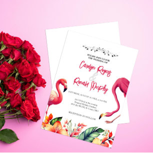 Flamingo Wedding Einladung