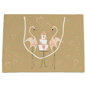 Flamingo Wedding Große Geschenktüte