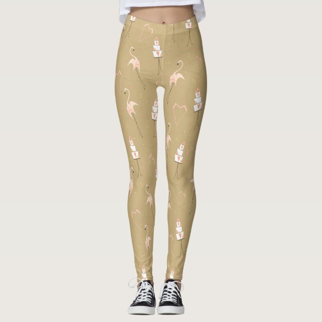 Flamingo Wedding Multi Leggings (Vorderseite)