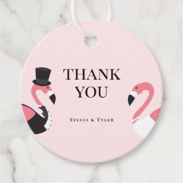 Flamingo Wedding Thank You Geschenkanhänger