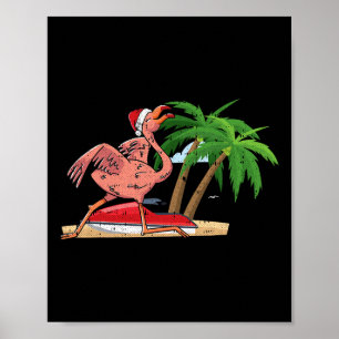 Flamingo Weihnachten im Juli Cooler Tropenvogel St Poster