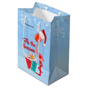 Flamingo Weihnachten Mittlere Geschenktüte