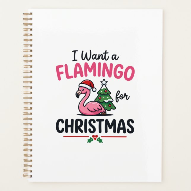 Flamingo Weihnachten Zitat Vektor Planer (Vorderseite)