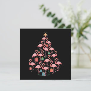 Flamingo-Weihnachtsbaum Rosa Flamingos Feiertage Feiertagskarte