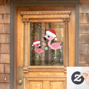 Flamingo Weihnachtsbaumdekoration Lichter Fensteraufkleber
