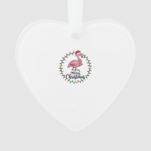Flamingo Weihnachtslichter Urlaub Ornament