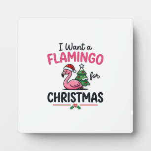 Flamingo Weihnachtszitat Vektor Fotoplatte