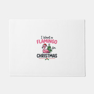 Flamingo Weihnachtszitat Vektor Fußmatte