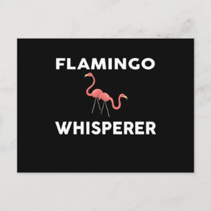 Flamingo Whisperer Novelty Flamingos Einladungspostkarte