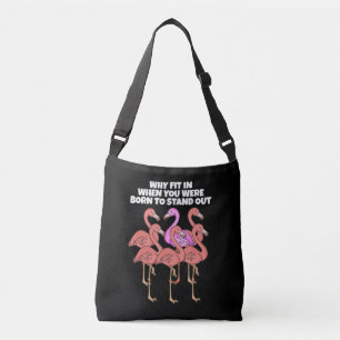 Flamingo Why in When You Were Born to Stand Out Tragetaschen Mit Langen Trägern