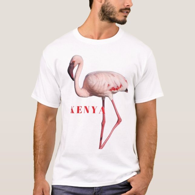 Flamingo Wildlife Portrait – Unisex Basic T-Shirt (Vorderseite)
