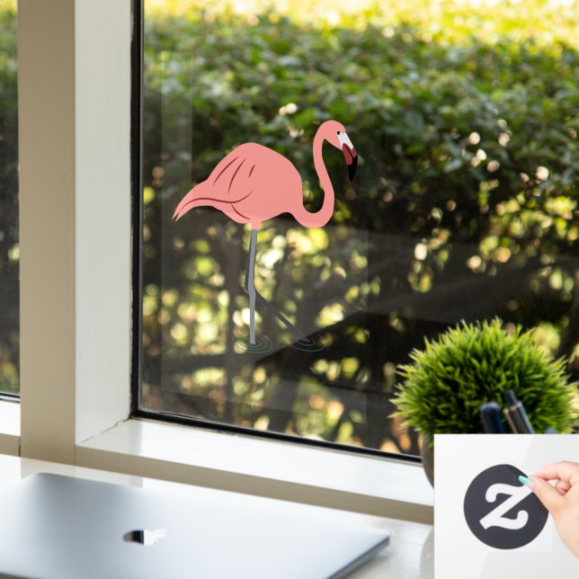 Flamingo Window Clying Fensteraufkleber (Büro)