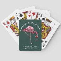 Flamingo Wine Drinker Green Junggeselinnen-Abschie