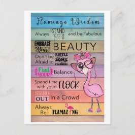 FLAMINGO WISDOM Postkarte