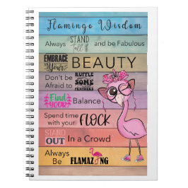 FLAMINGO WISDOM Spiral Notebook Notizblock