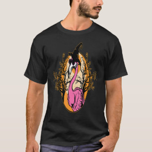 Flamingo Witch Lazy Halloween Kostüm Tropical Bir T-Shirt