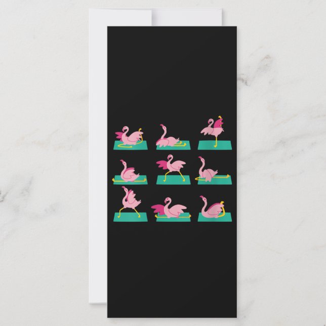 Flamingo Yoga Posen Meditation Workout Übung (Vorderseite)