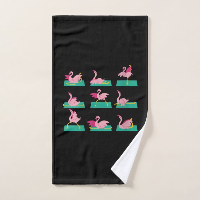 Flamingo Yoga Posen Meditation Workout Übung Handtuch (Handtuch)