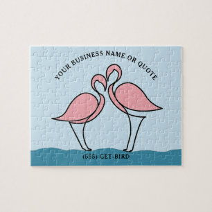 Flamingo Your Business oder Zitat 8" x 10"